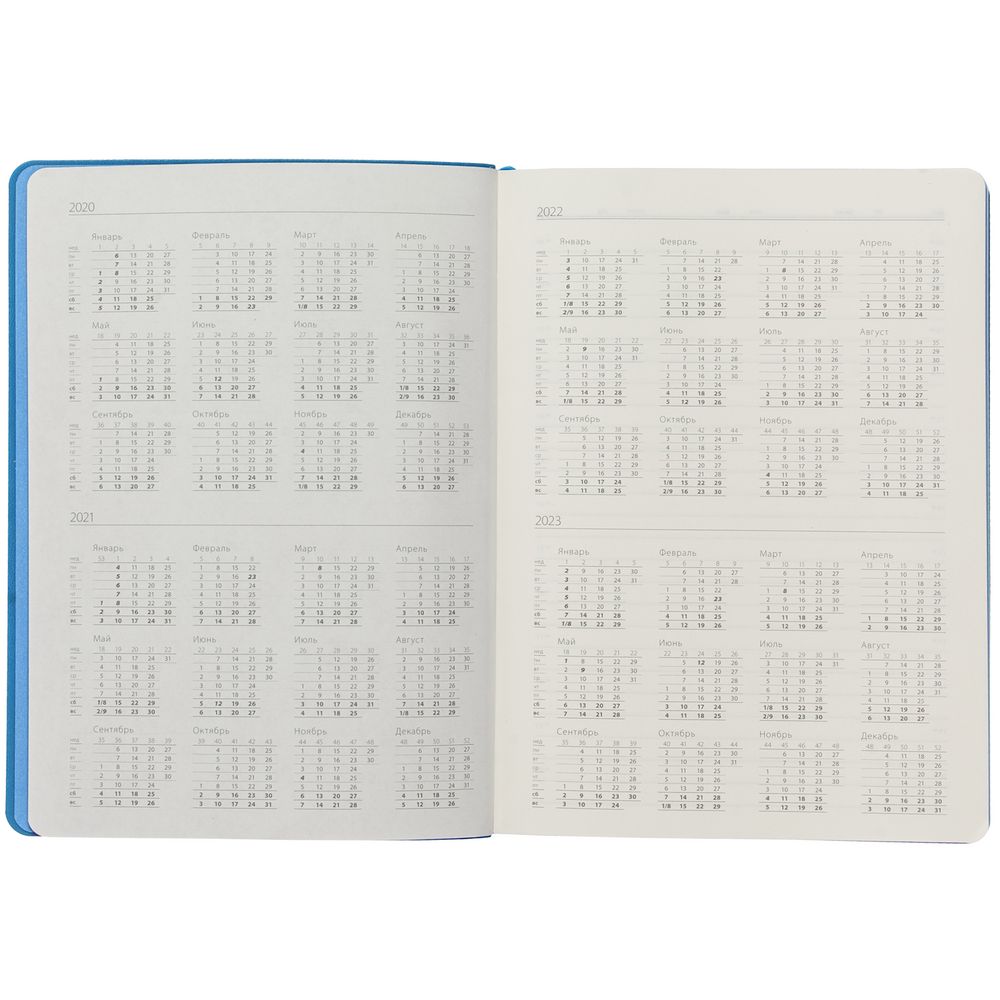 Ежедневник Ridge, недатированный, голубой / Миниатюра WWW (1000)