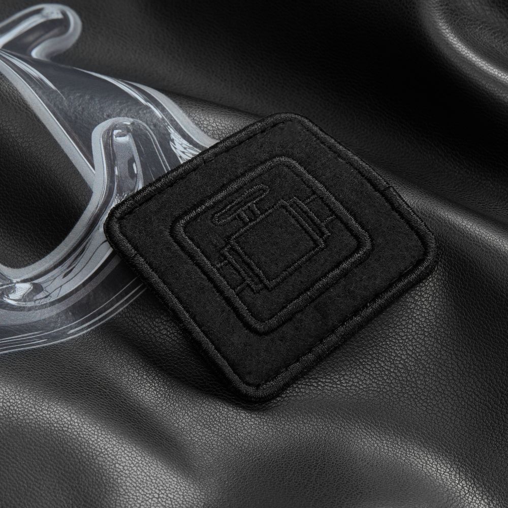 Шеврон из фетра Felt S, черный / Миниатюра нанесения (1000)