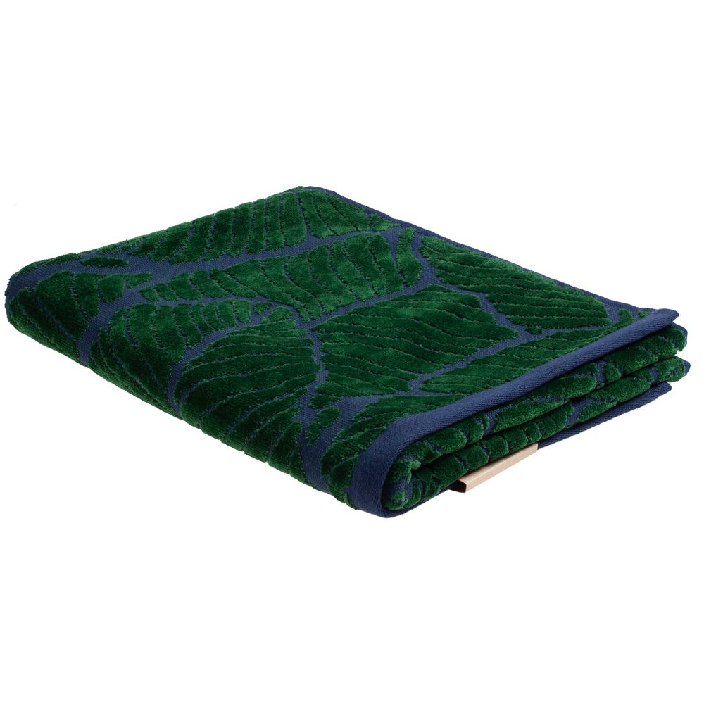 Полотенце In Leaf, малое, синее с зеленым / Миниатюра WWW (1000)