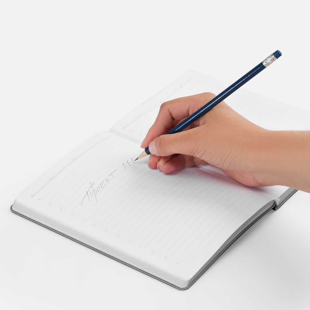 Карандаш простой Hand Friend с ластиком, синий / Миниатюра WWW (1000)