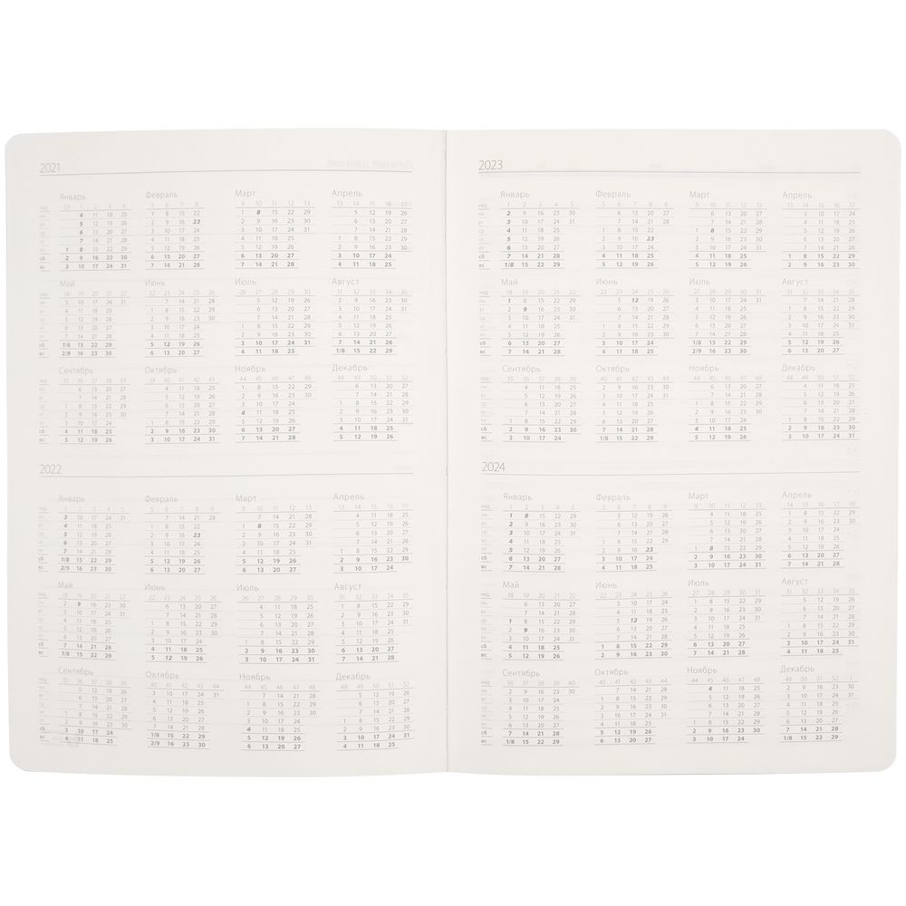 Ежедневник Magnet с ручкой, черный с голубым / Миниатюра WWW (1000)