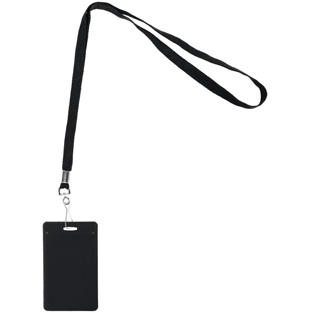 Лента с карабином Colorplan, черная / Миниатюра WWW (1000)