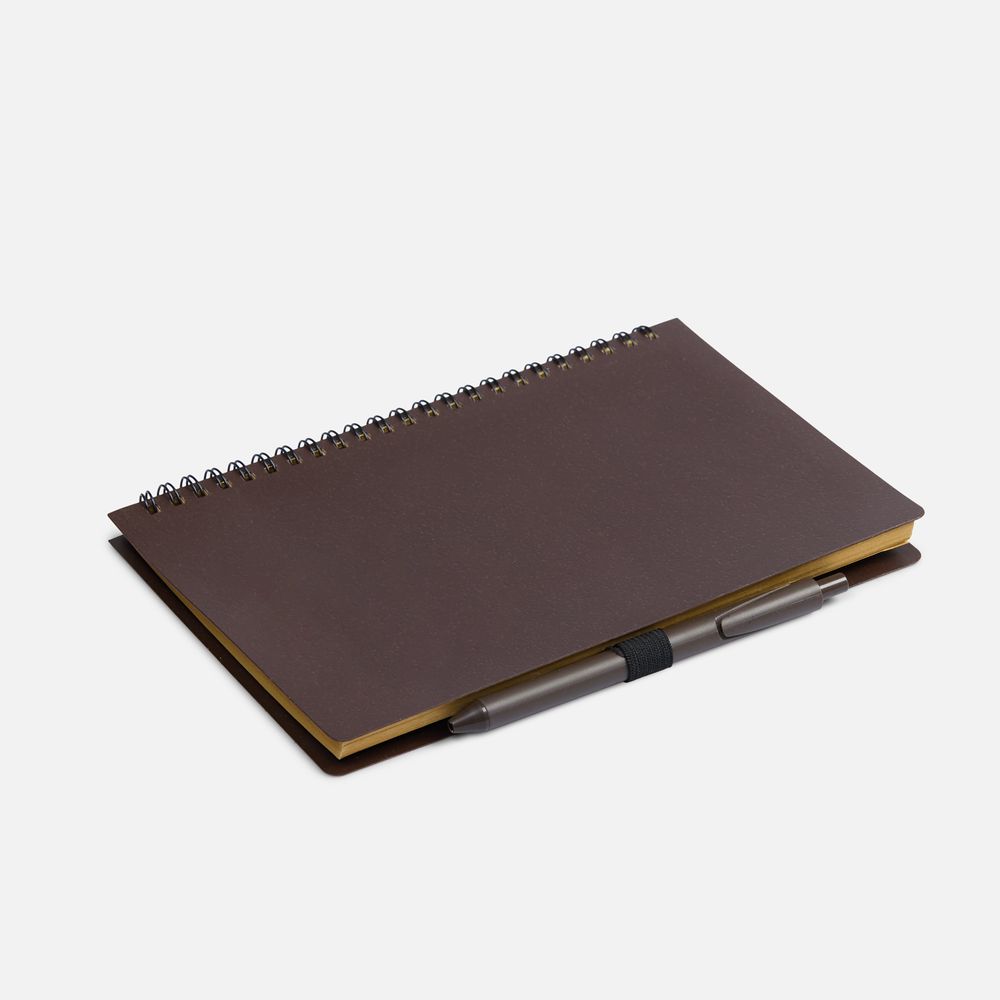 Блокнот на спирали Coffeist, коричневый / Миниатюра WWW (1000)