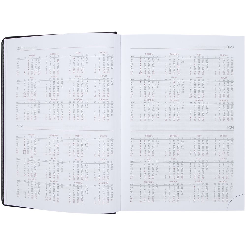 Ежедневник Nebraska, недатированный, черный / Миниатюра WWW (1000)