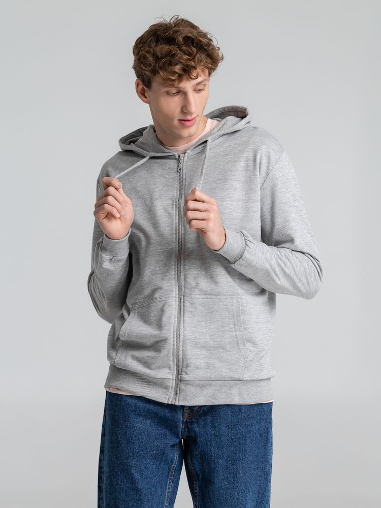 Толстовка на молнии с капюшоном Siverga 2.0, серый меланж / Миниатюра WWW (1000)