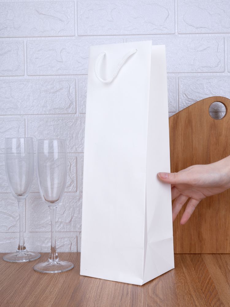 Пакет под бутылку Vindemia, белый / Миниатюра WWW (1000)
