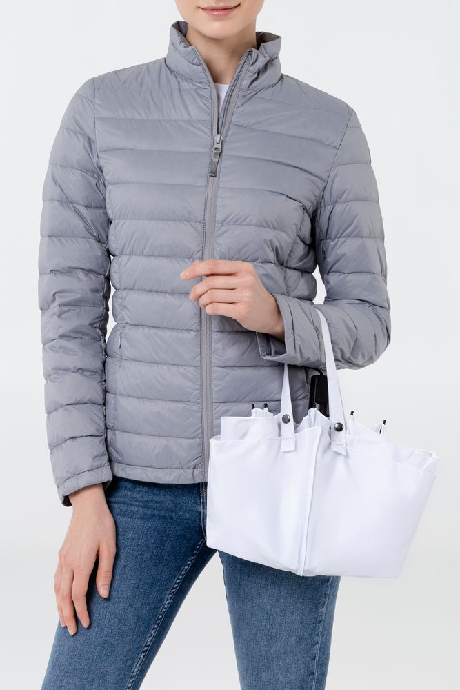 Зонт-сумка складной Stash, белый / Миниатюра WWW (1000)