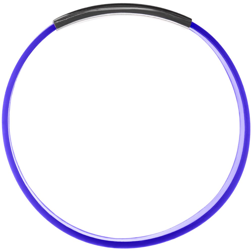 Силиконовый браслет Brisky с металлическим шильдом, синий / Миниатюра WWW (1000)