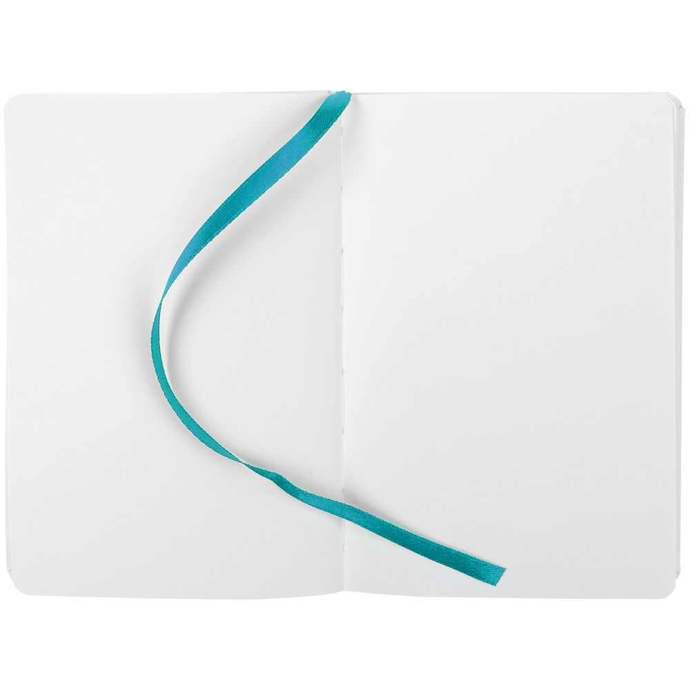 Блокнот Tex Metal, недатированный, белый с бирюзовым / Миниатюра WWW (1000)