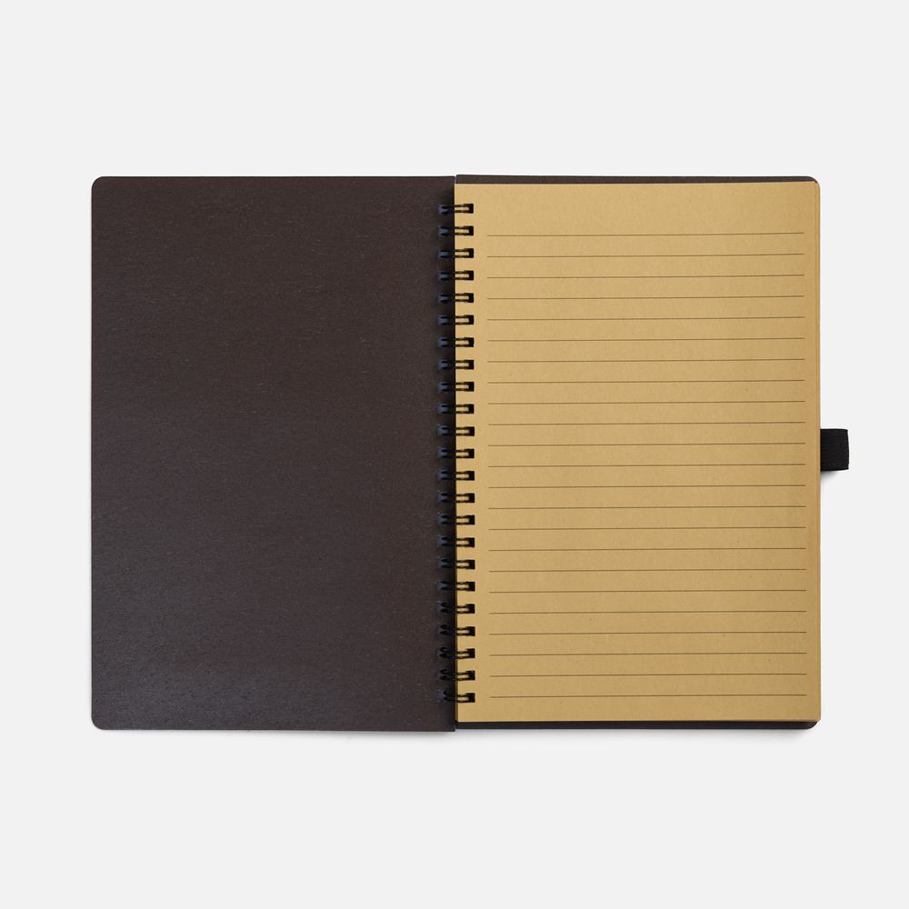 Блокнот на спирали Coffeist, коричневый / Миниатюра WWW (1000)