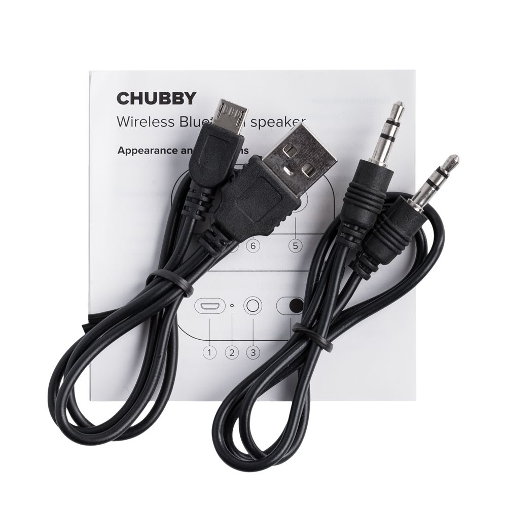 Беспроводная колонка Chubby, серая с красным / Миниатюра WWW (1000)