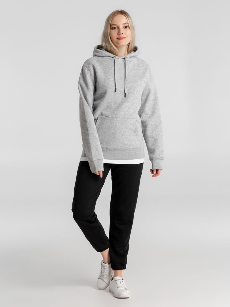 Толстовка с капюшоном унисекс King, серый меланж / Миниатюра WWW (1000)