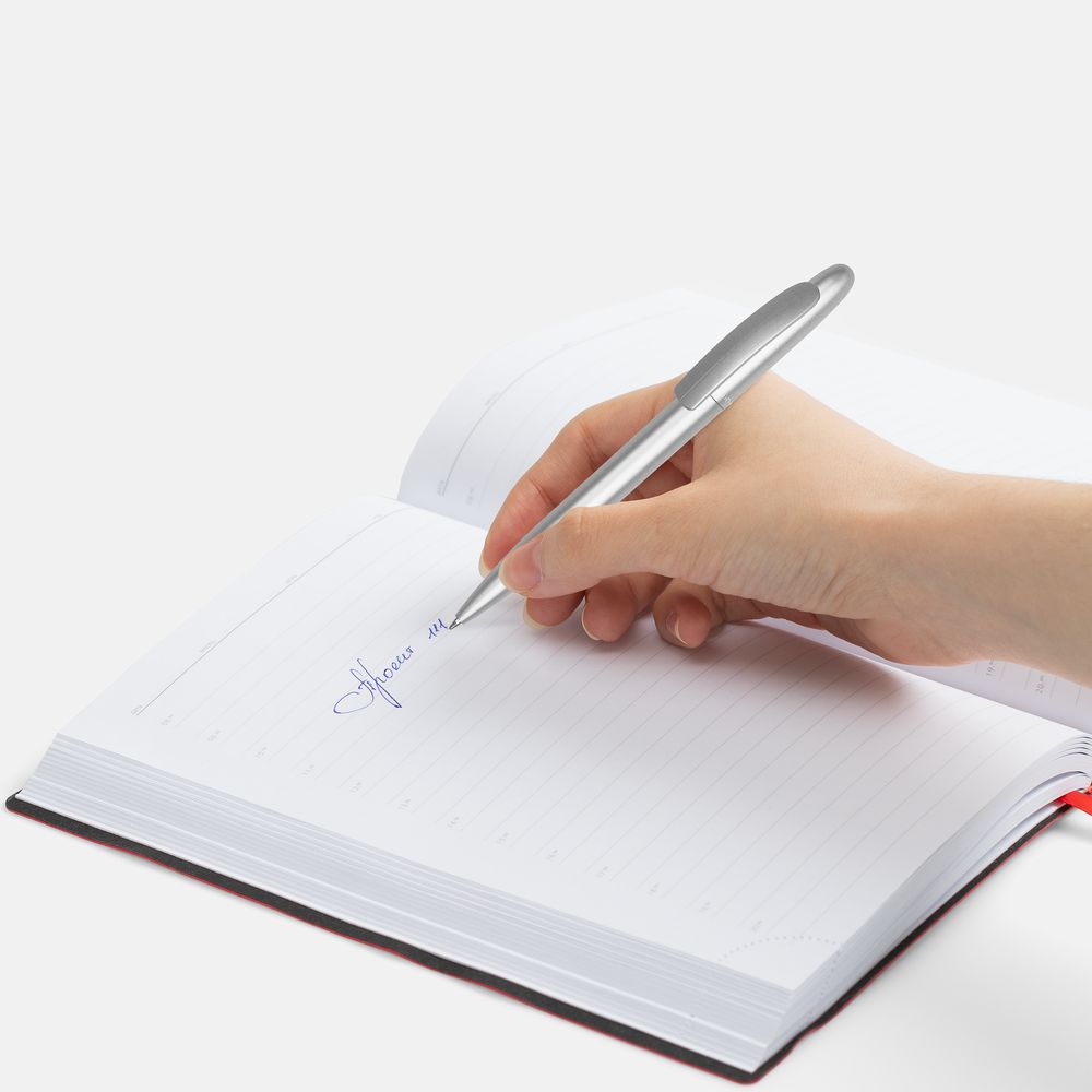 Ручка шариковая Moor Silver, серебристый металлик / Миниатюра WWW (1000)