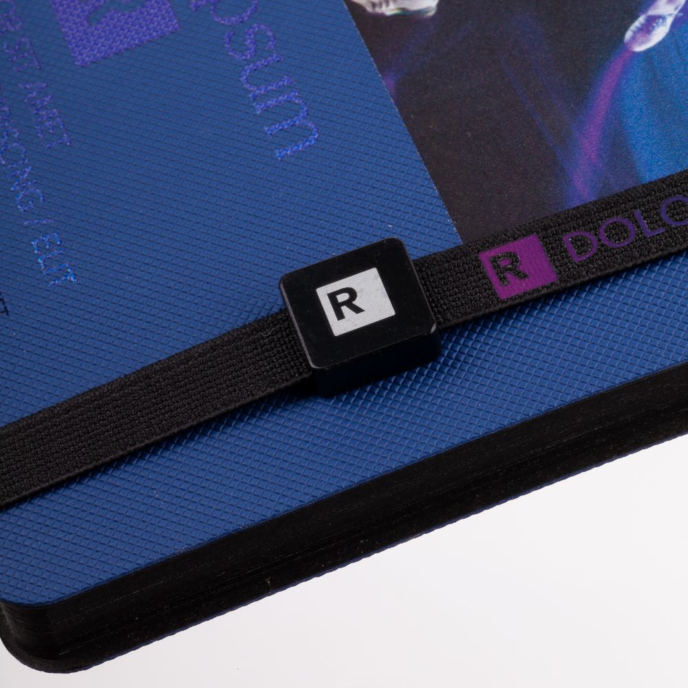 Квадратный шильдик на резинку Direct, черный / Миниатюра нанесения (1000)