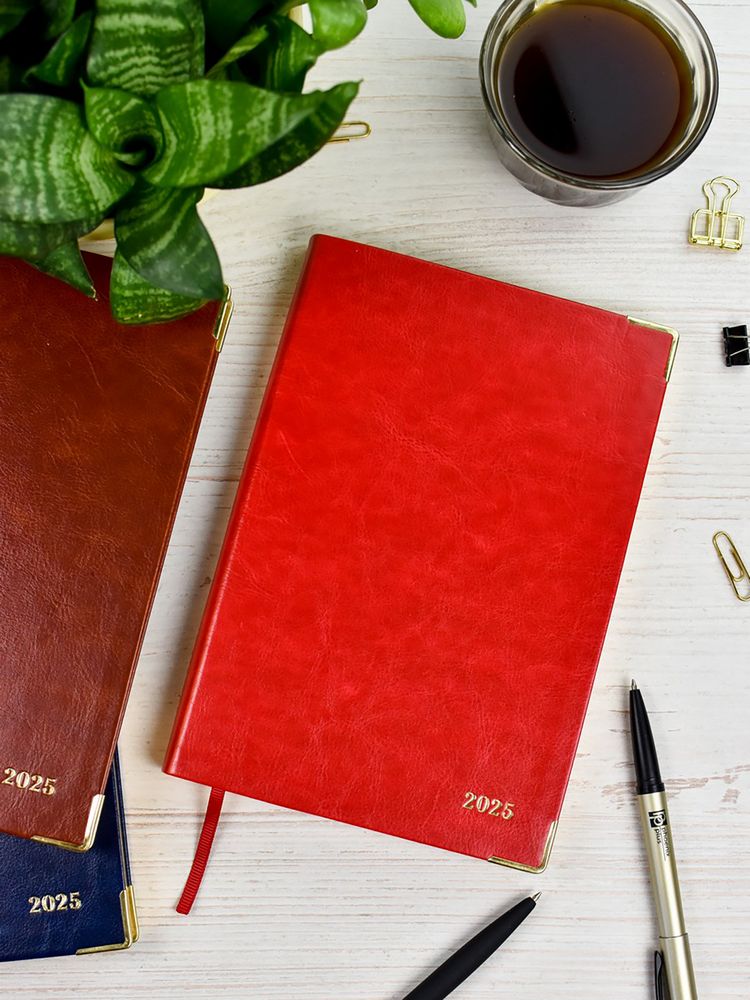 Ежедневник Lugo, датированный, красный / Миниатюра WWW (1000)