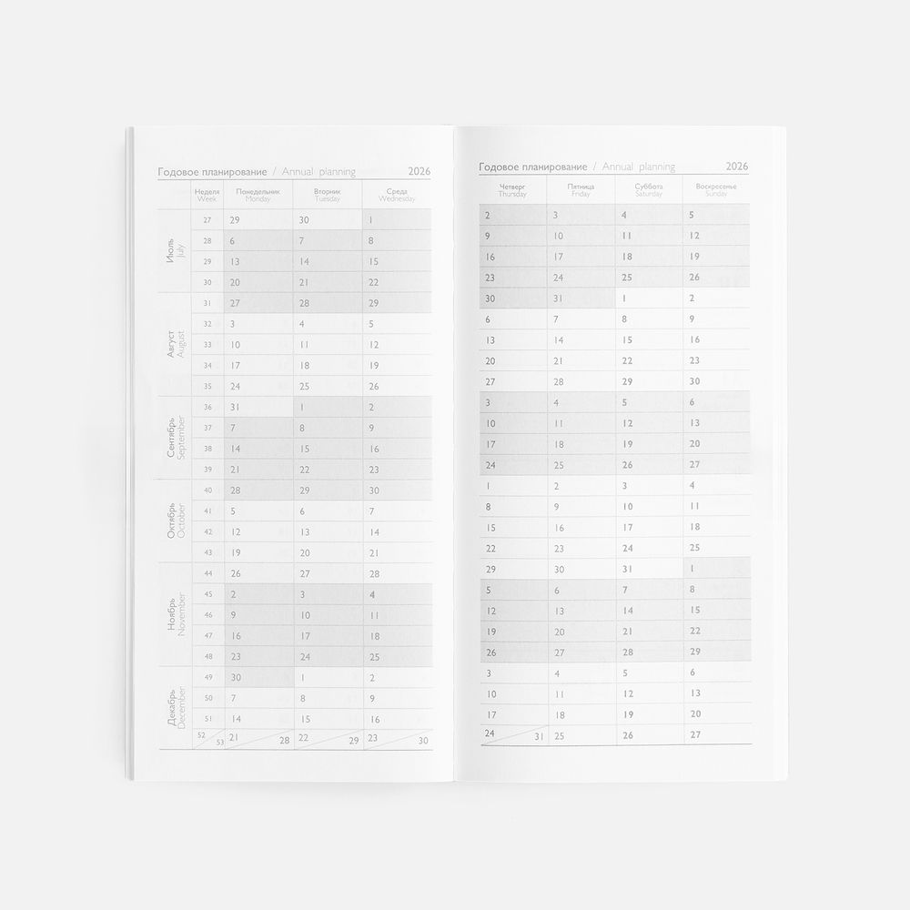 Еженедельник Baza, датированный, синий / Миниатюра WWW (1000)