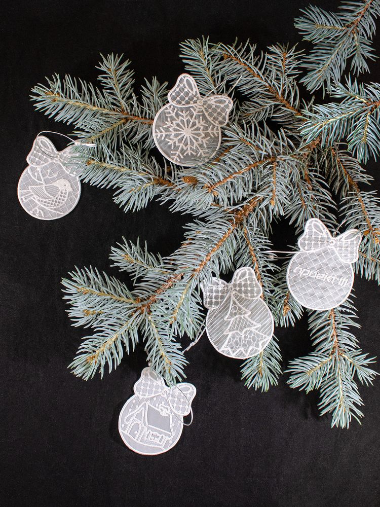 Набор «Зимние узоры» с подвеской на заказ / Миниатюра WWW (1000)