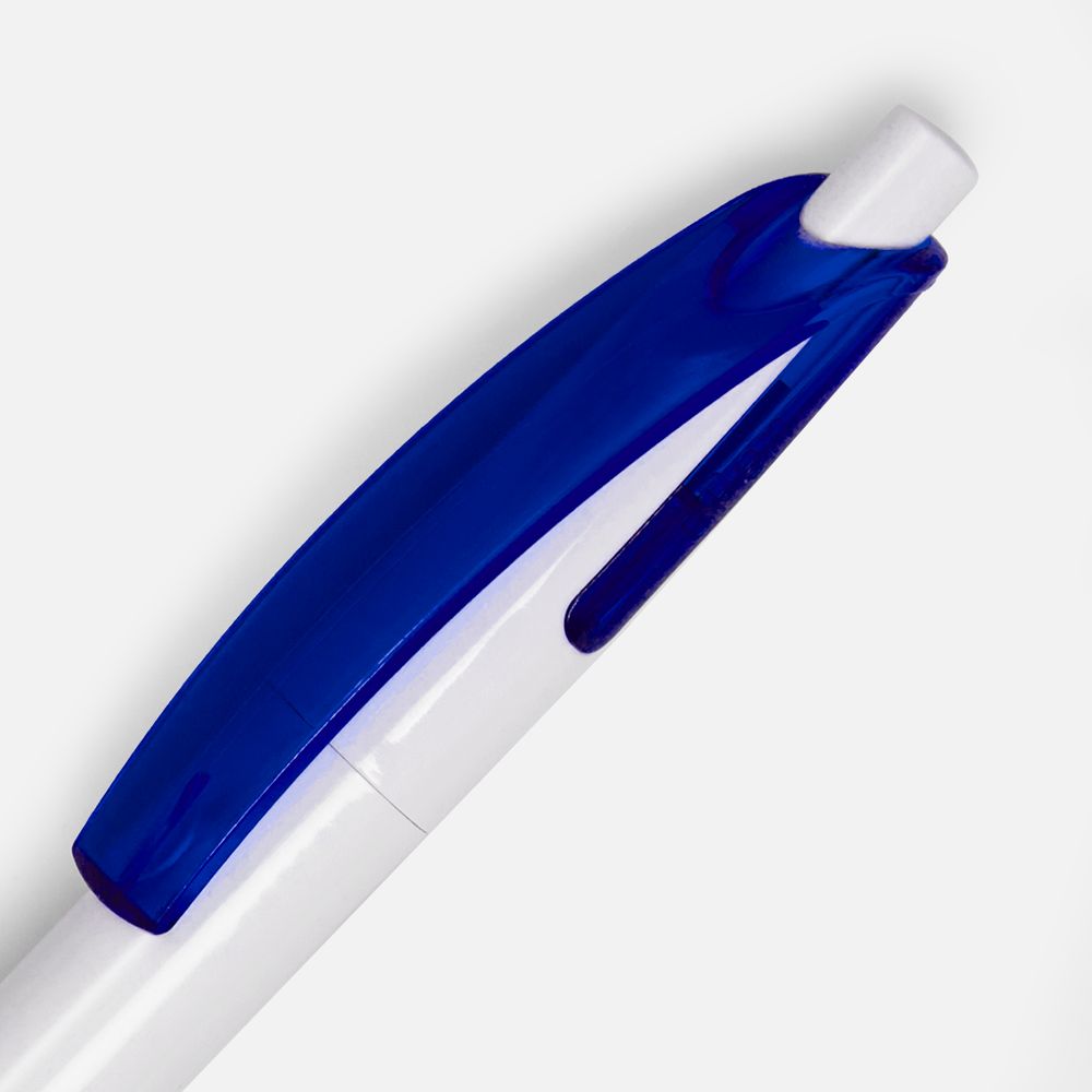 Ручка шариковая Bento, белая с синим / Миниатюра WWW (1000)