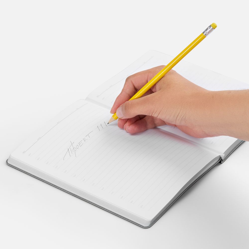 Карандаш простой Hand Friend с ластиком, желтый / Миниатюра WWW (1000)