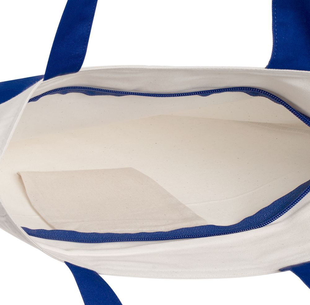 Сумка для покупок на молнии Shopaholic Zip, неокрашенная с синим / Миниатюра WWW (1000)