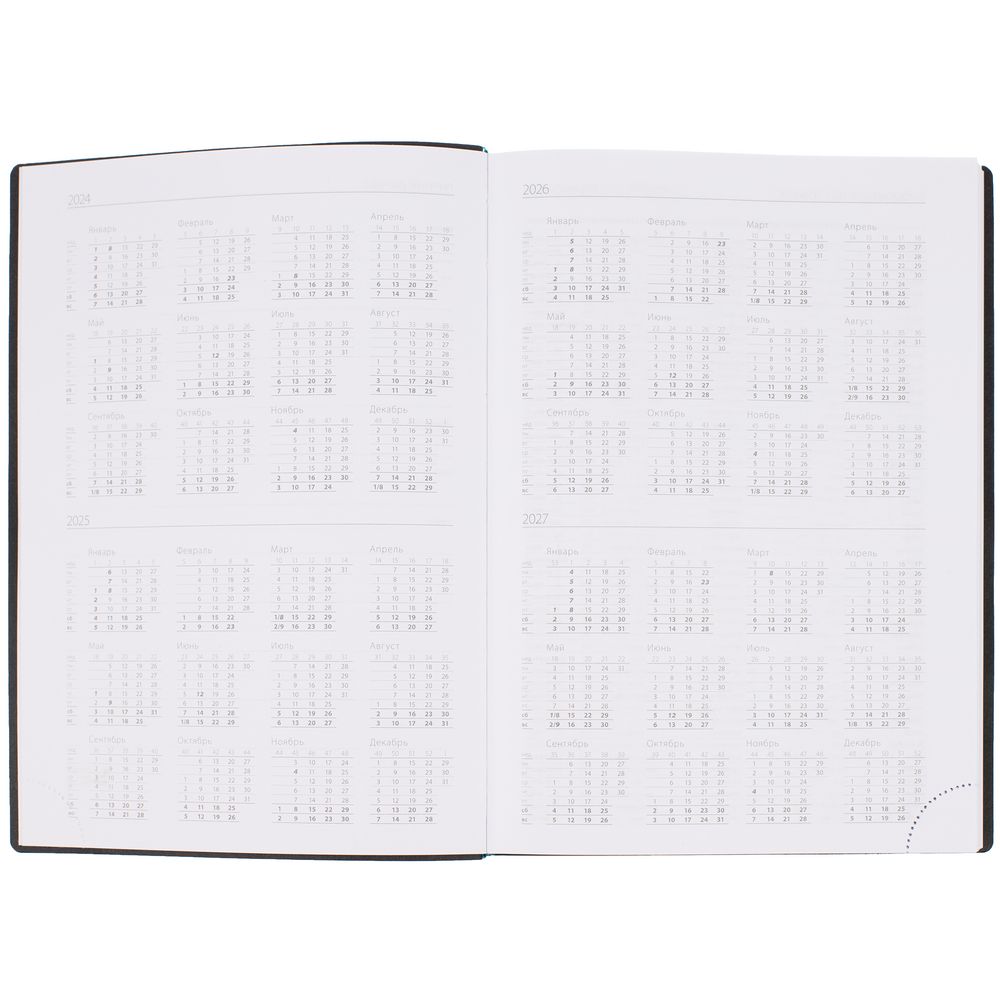 Ежедневник Vivian ver.2, недатированный, бирюзовый / Миниатюра WWW (1000)