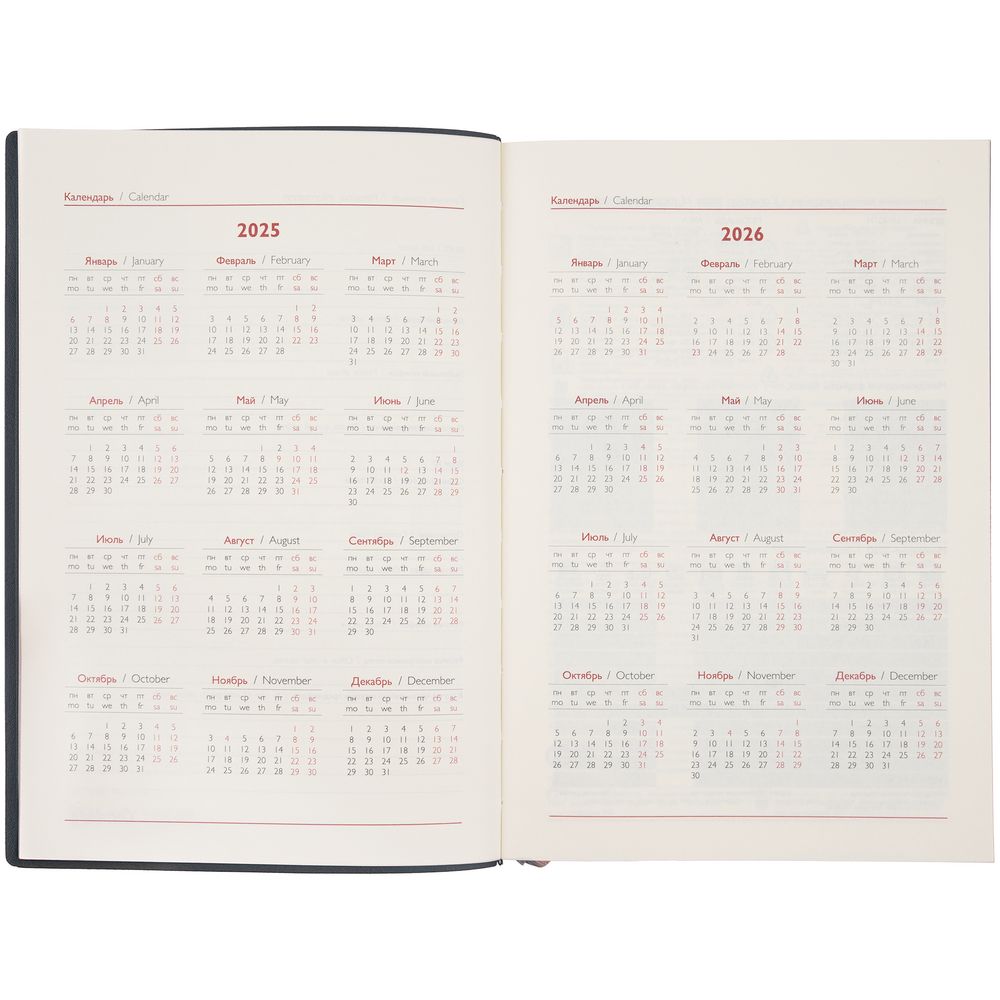 Ежедневник Merida, датированный, черный / Миниатюра WWW (1000)