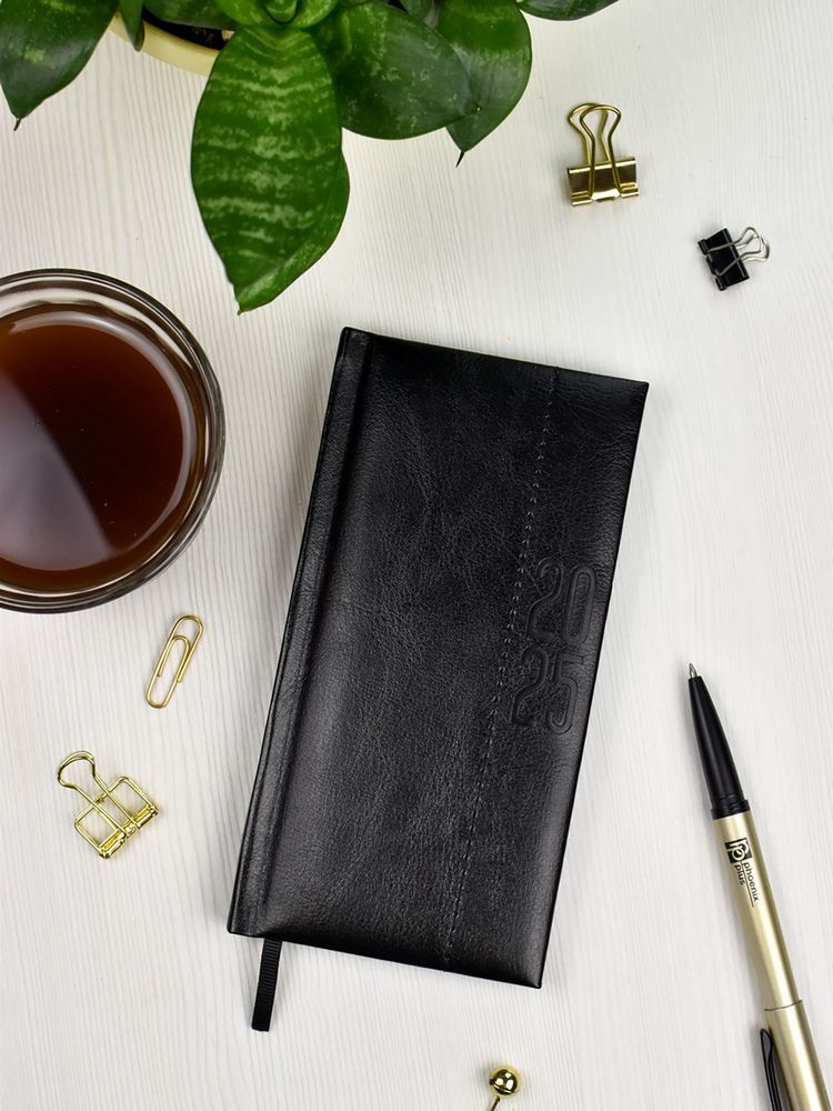 Еженедельник Baza, датированный, черный / Миниатюра WWW (1000)