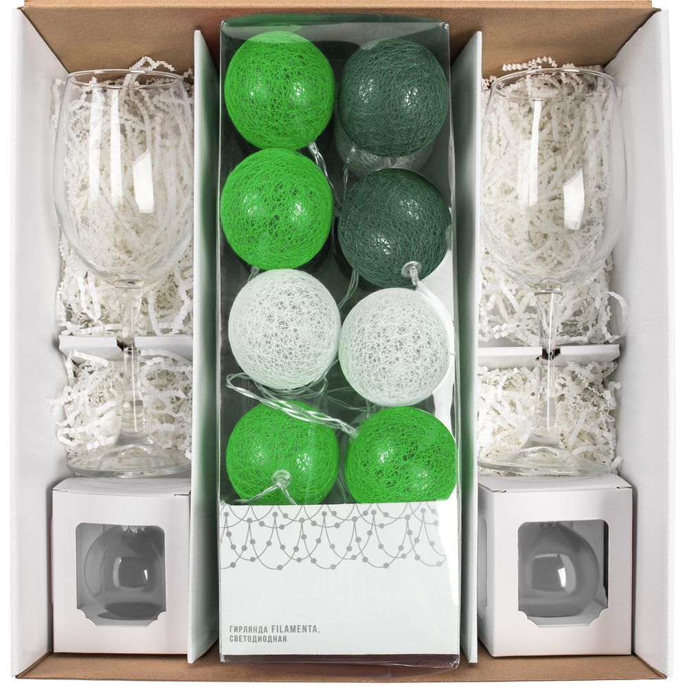 Набор Merry Moments для вина, зеленый / Миниатюра WWW (1000)