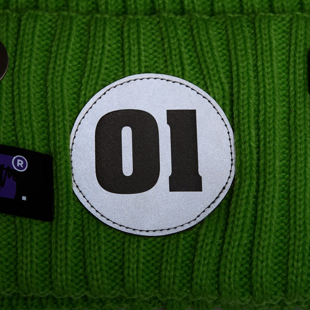 Шапка Yong, зеленая (салатовая) / Миниатюра нанесения (1000)