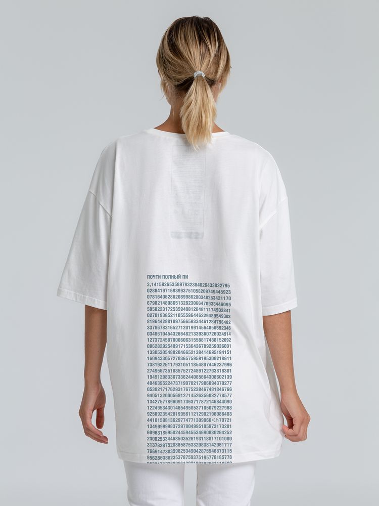 Футболка оверсайз «Почти полный Пи», молочно-белая / Миниатюра WWW (1000)