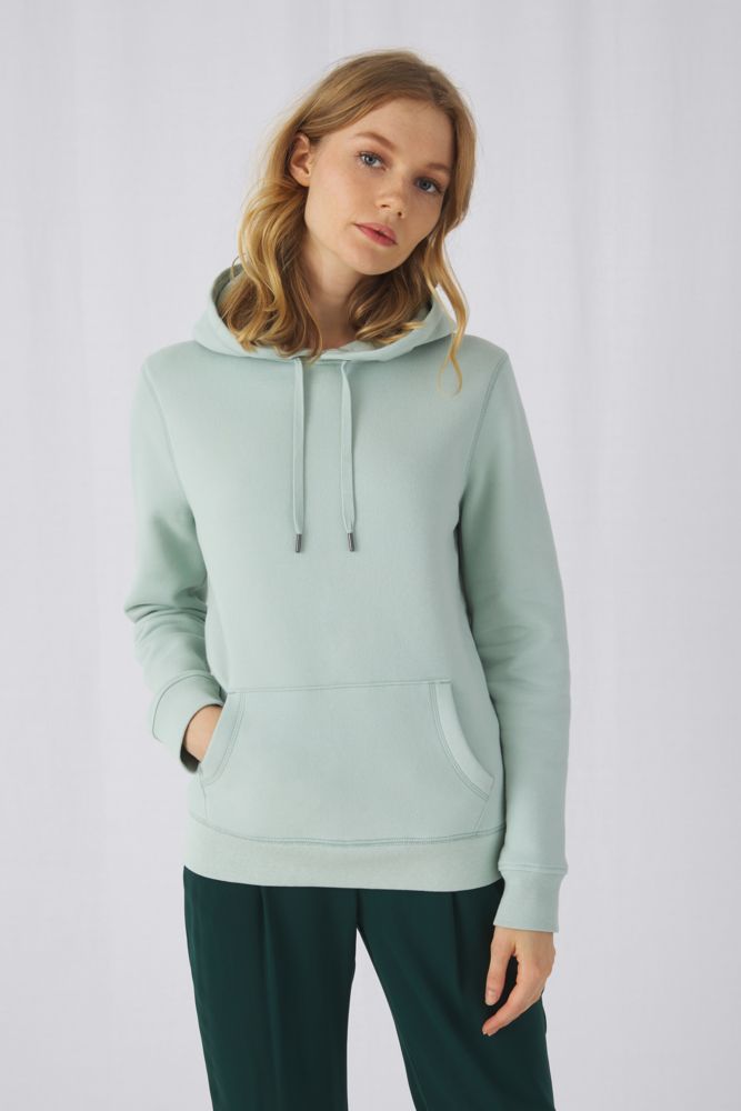 Толстовка с капюшоном женская Queen, темно-серый меланж / Миниатюра WWW (1000)