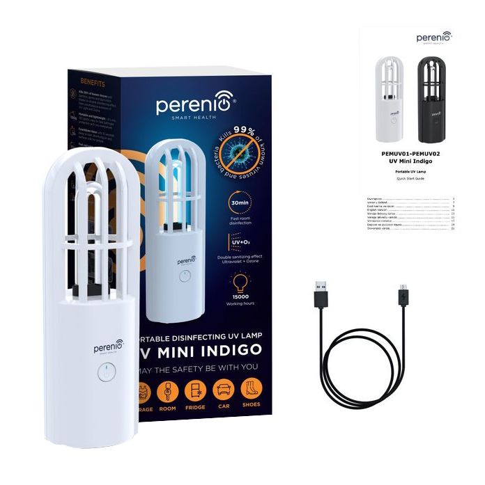 Портативная УФ-лампа UV Mini Indigo, белая / Миниатюра WWW (1000)