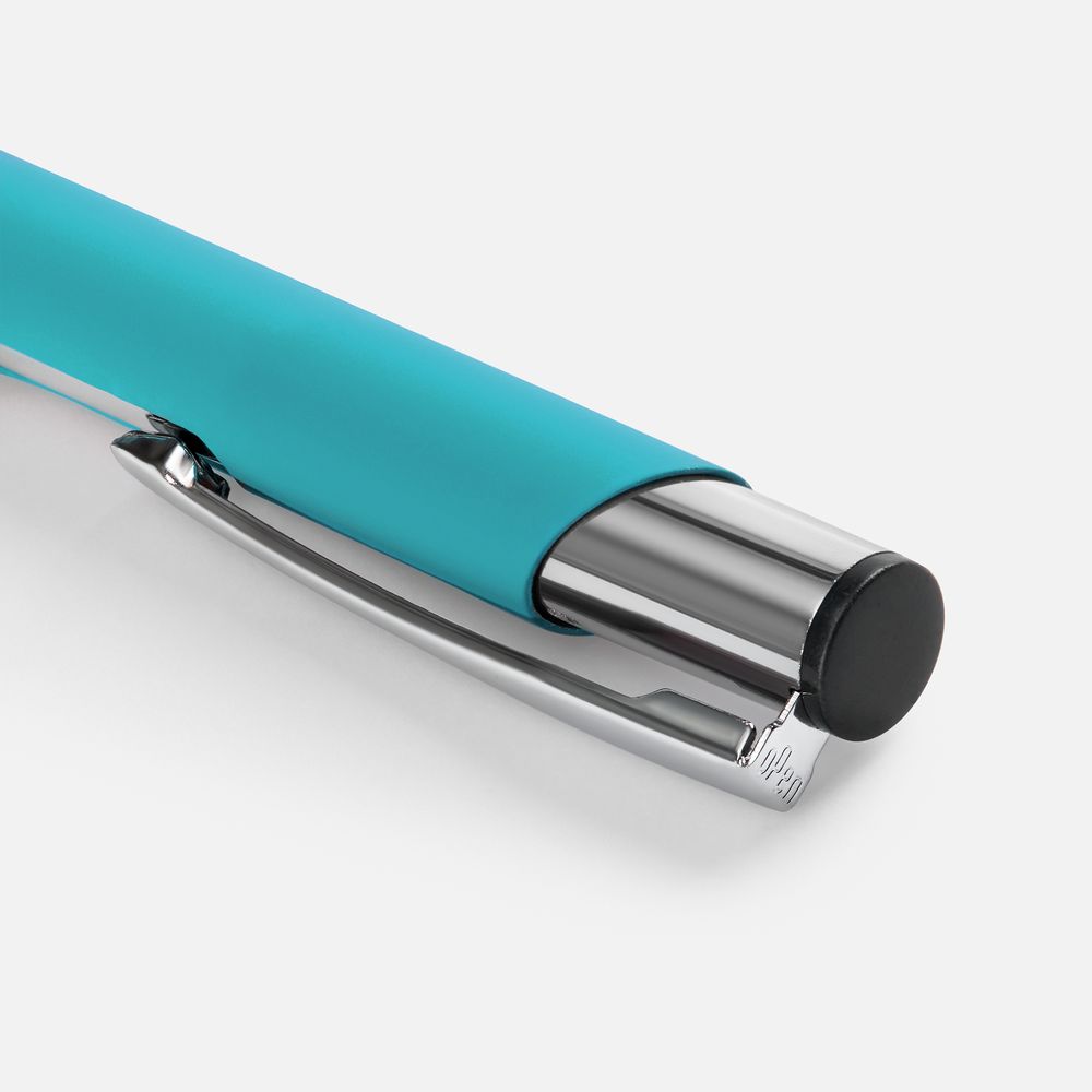 Ручка шариковая Keskus Soft Touch, бирюзовая / Миниатюра WWW (1000)