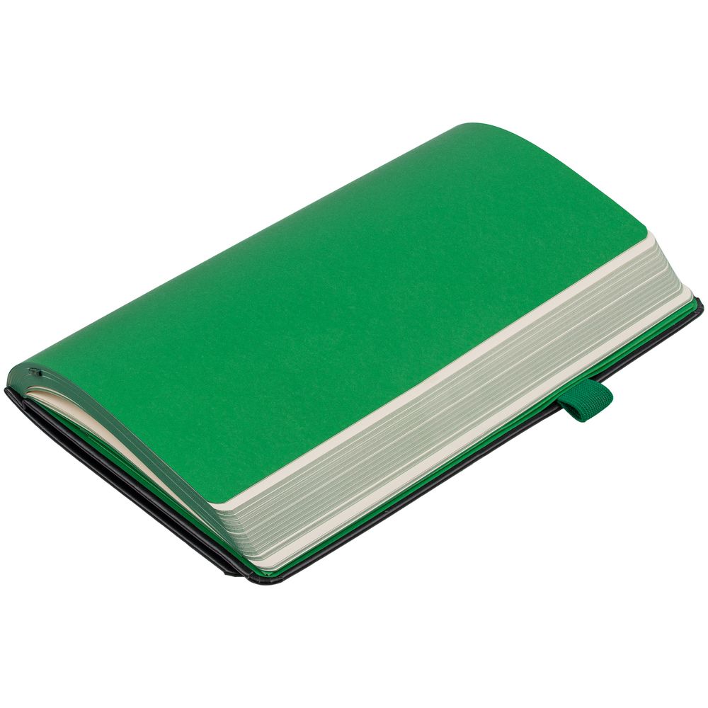 Ежедневник Ton недатированный, черный с зеленым / Миниатюра WWW (1000)