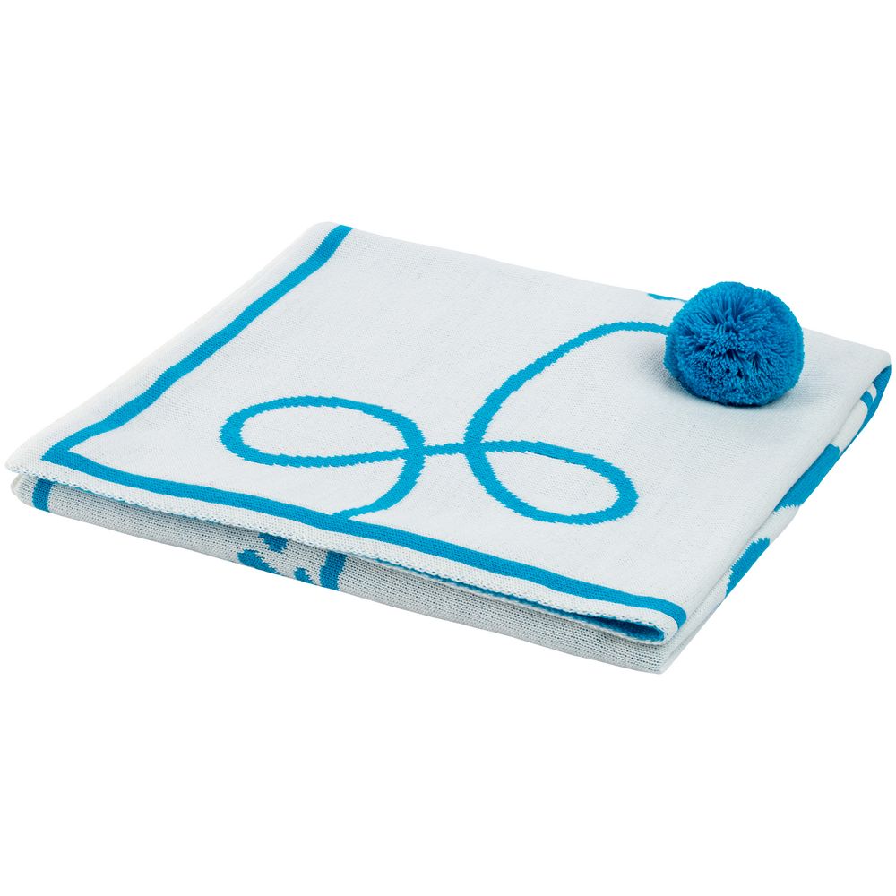 Детский плед Tender. Cats, белый с бирюзовым / Миниатюра WWW (1000)