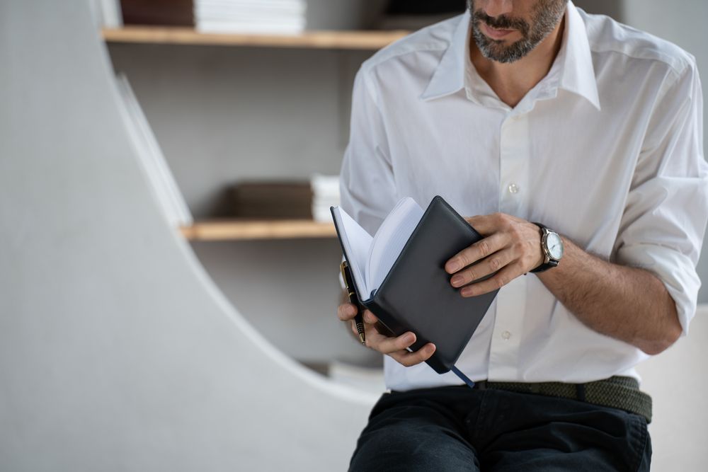 Еженедельник-портфолио Remini, недатированный, синий / Миниатюра WWW (1000)