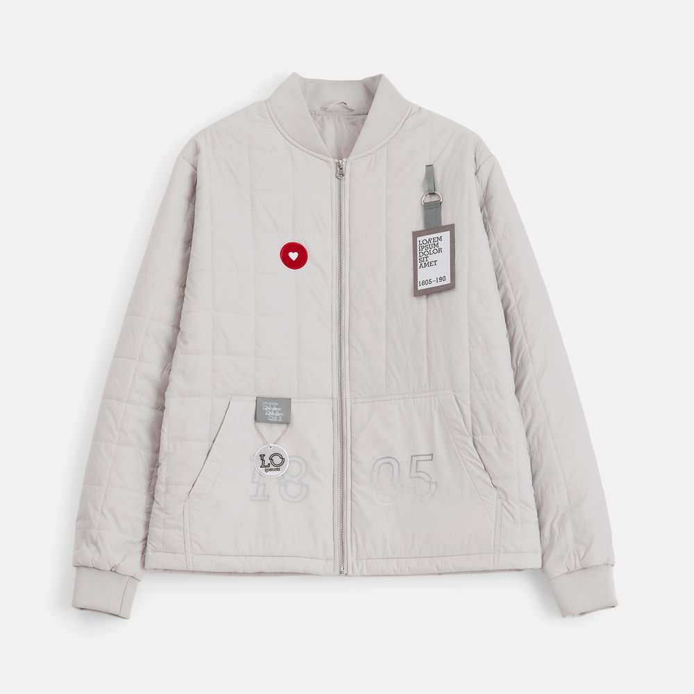 Шеврон из фетра Felt M, серый / Миниатюра нанесения (1000)