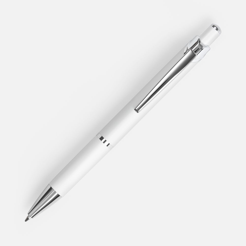 Ручка шариковая Chromos Soft Touch, белая / Миниатюра WWW (1000)