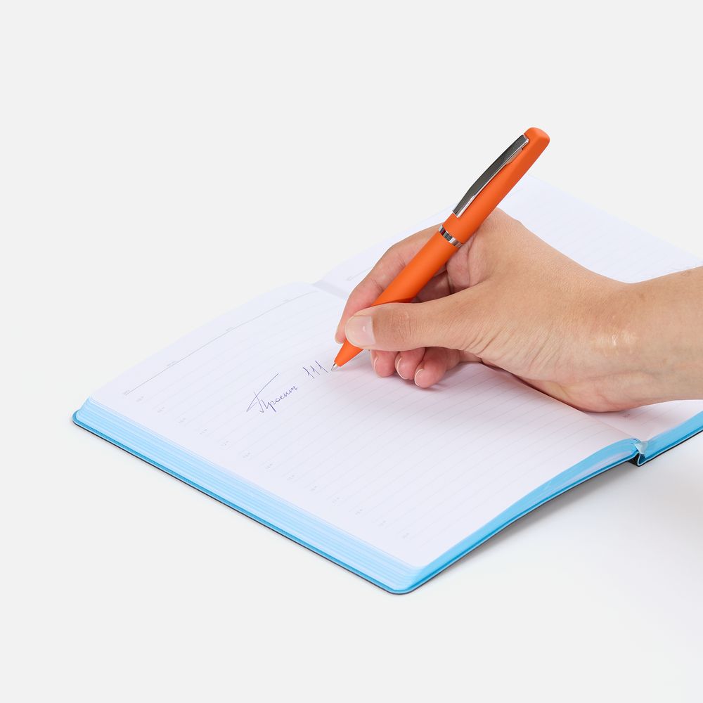 Ручка шариковая Bolt Soft Touch, оранжевая / Миниатюра WWW (1000)