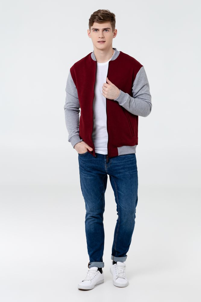 Бомбер College, бордовый / Миниатюра WWW (1000)