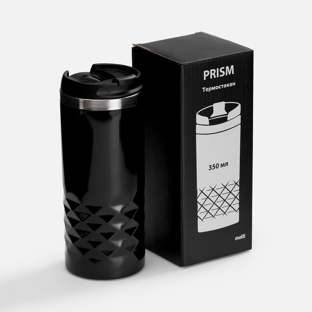 Термостакан Prism, черный / Миниатюра (упак) (1000)