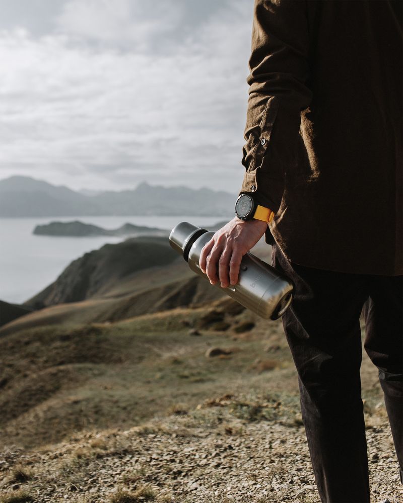 Термос Flask 1000, вакуумный, стальной матовый / Миниатюра WWW (1000)