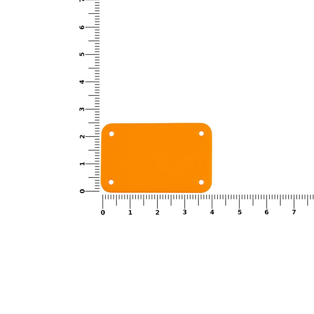 Лейбл из ПВХ Kreta, S, оранжевый неон / Миниатюра WWW (1000)