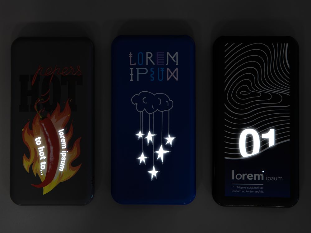 Аккумулятор Uniscend Starry с подсветкой, 10000 мАч, черный / Миниатюра WWW (1000)