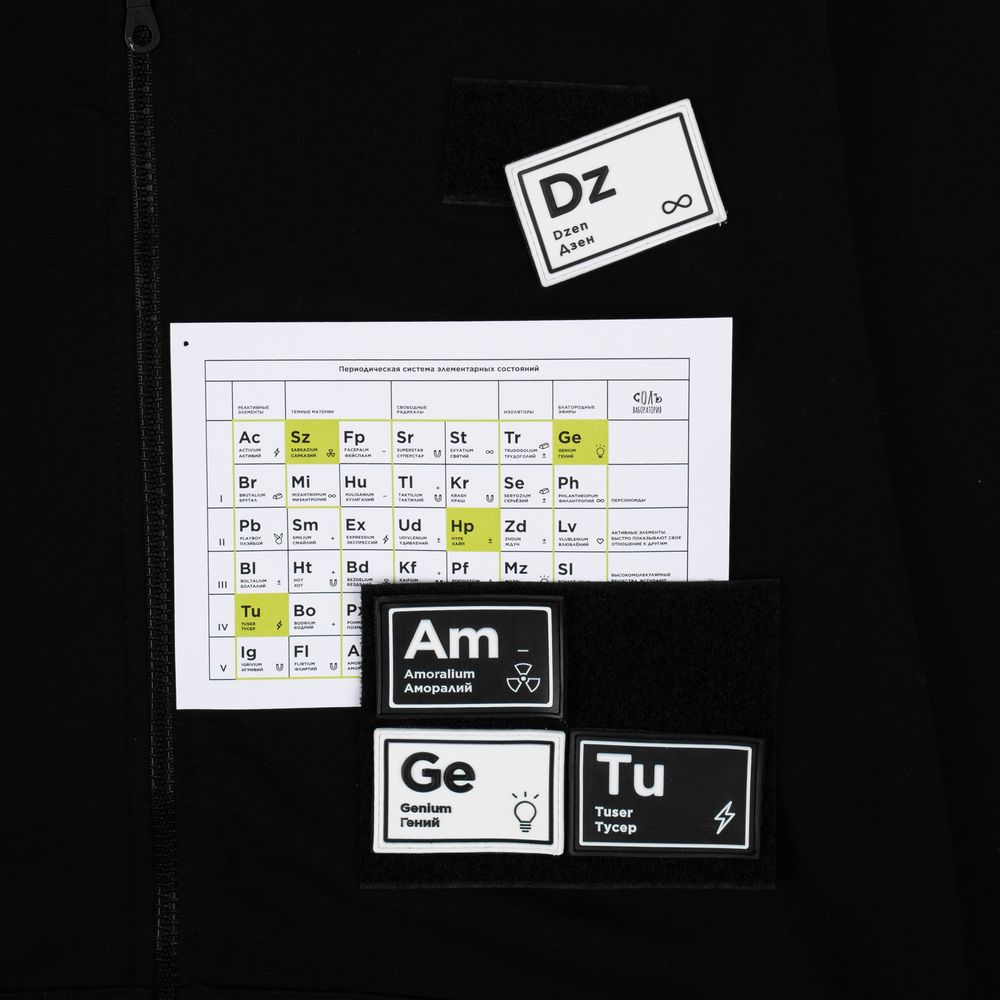 Толстовка с патчами «Химия состояний», черная / Миниатюра WWW (1000)