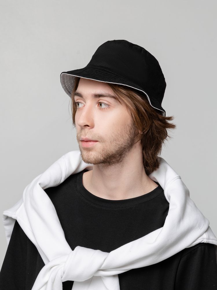 Панама Summer двусторонняя, черная с серым / Миниатюра WWW (1000)