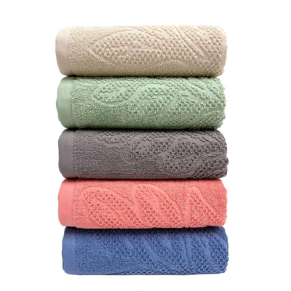 Полотенце махровое «Флора», среднее, синее / Миниатюра WWW (1000)