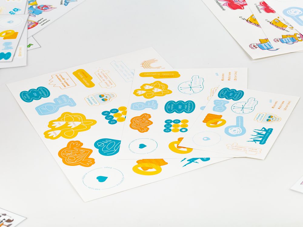 Наклейки бумажные Sticker Pack на заказ, S / Миниатюра WWW (1000)
