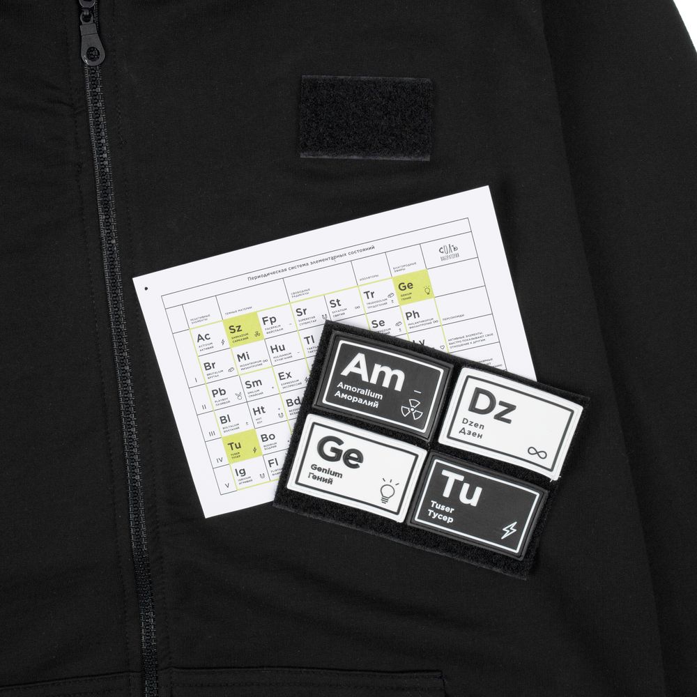 Толстовка с патчами «Химия состояний», черная / Миниатюра WWW (1000)