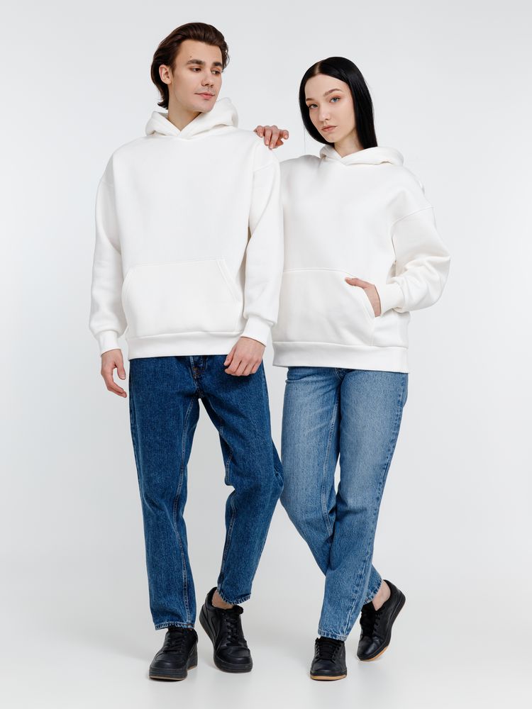 Худи оверсайз унисекс Go Easy, молочно-белое / Миниатюра WWW (1000)